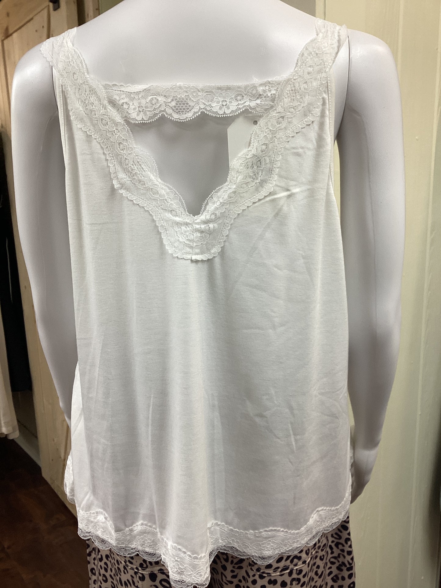 Tank Top White Lace