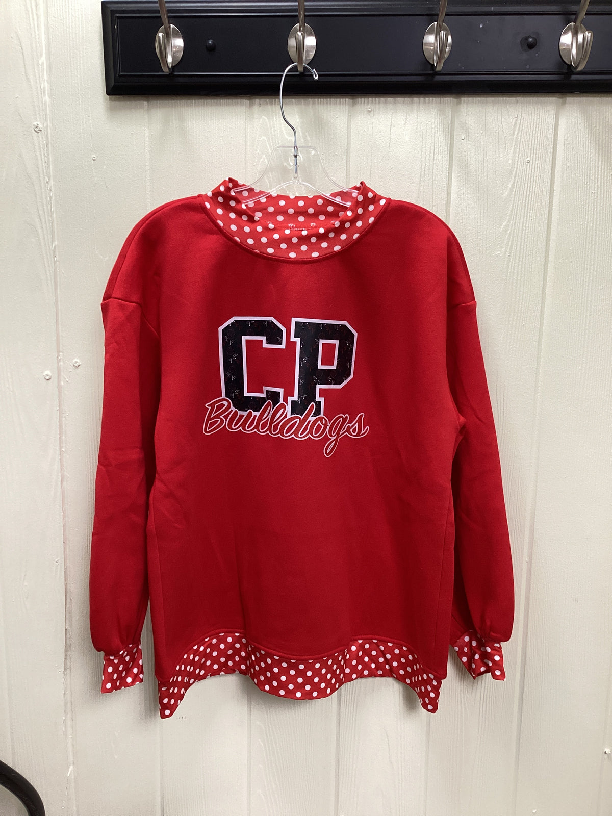 Logo Polka Dot Fleece Sweatshirt