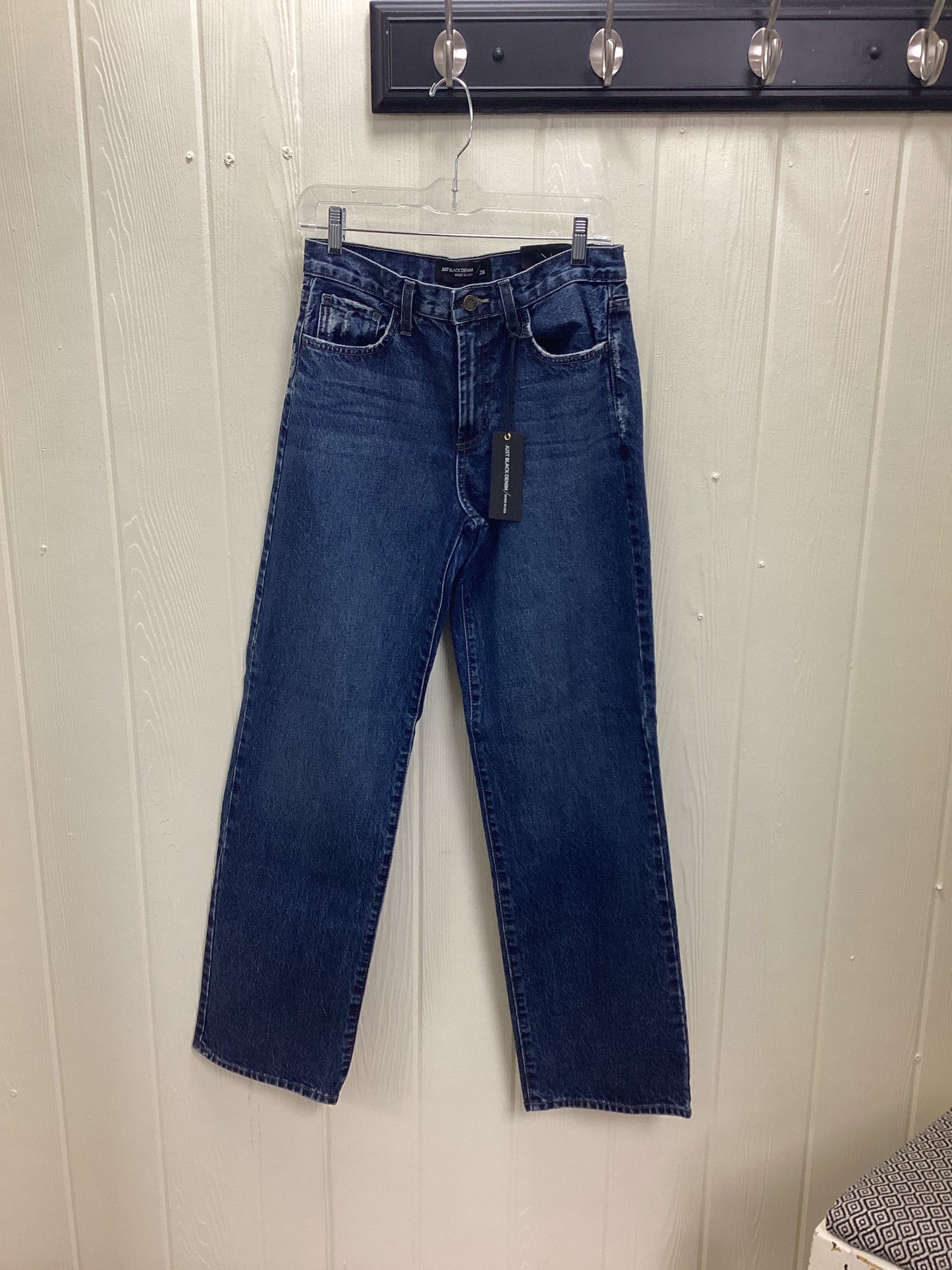 Relaxed Straight Dark Denim Jeans
