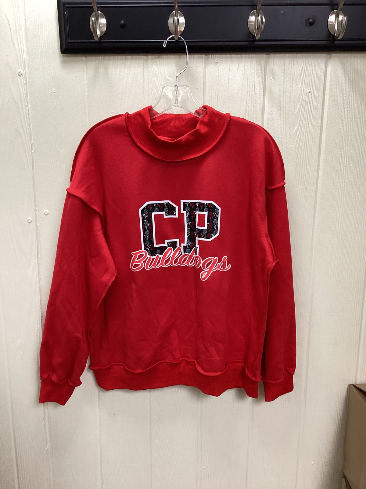 Solid Red Bulldogs Logo Sweatshirt