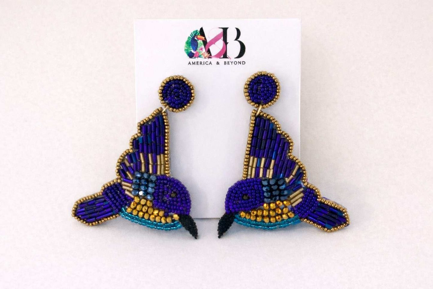 A&B Large Beaded Earrings