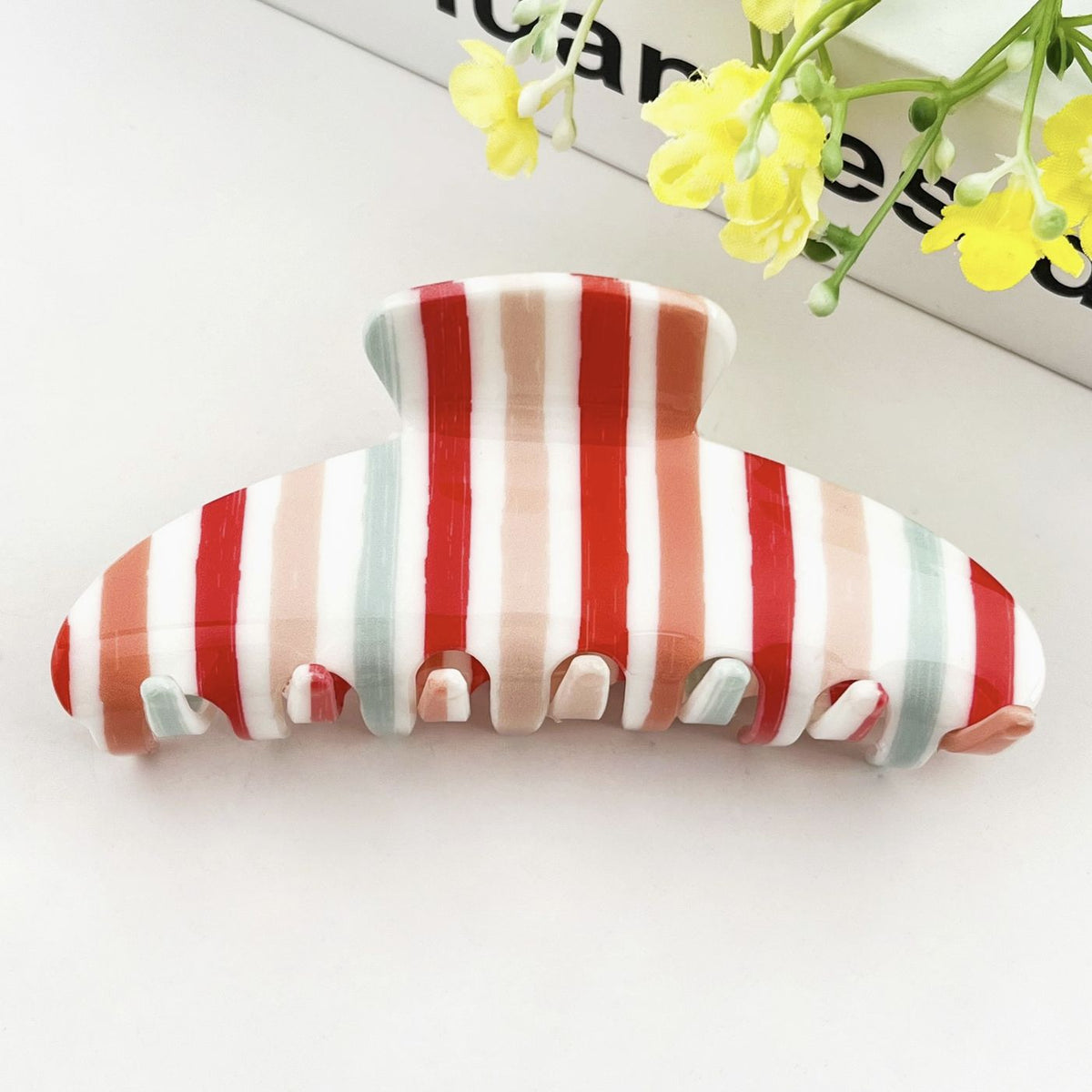 Colorful Stripe Claw Clip