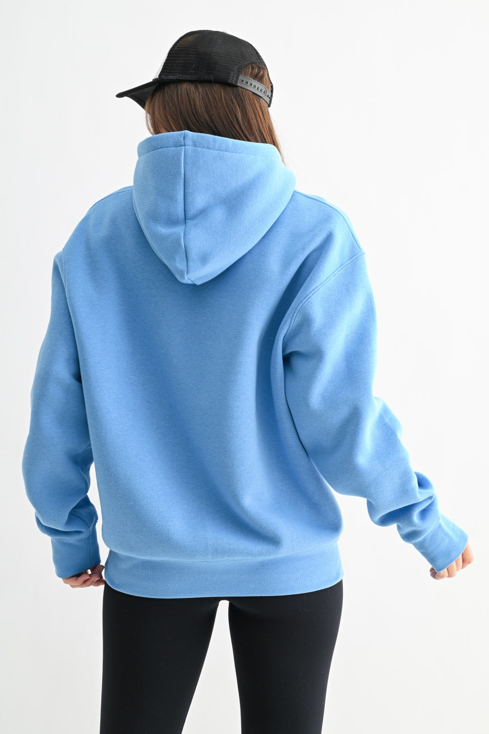 Cotton Blend Drop Shoulder Hoodie
