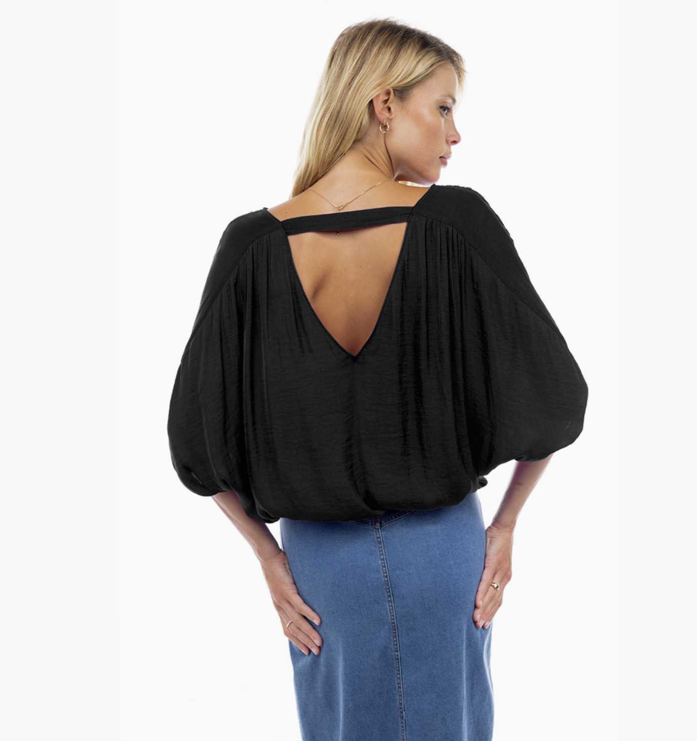 Cropped with Elasticized Waist Top