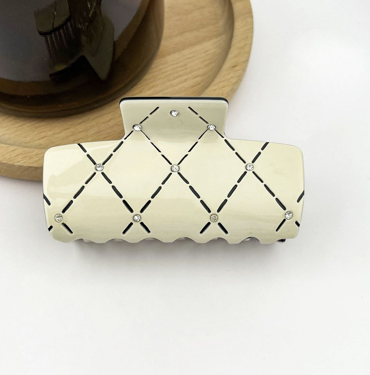 Elegant Checker Claw Clip