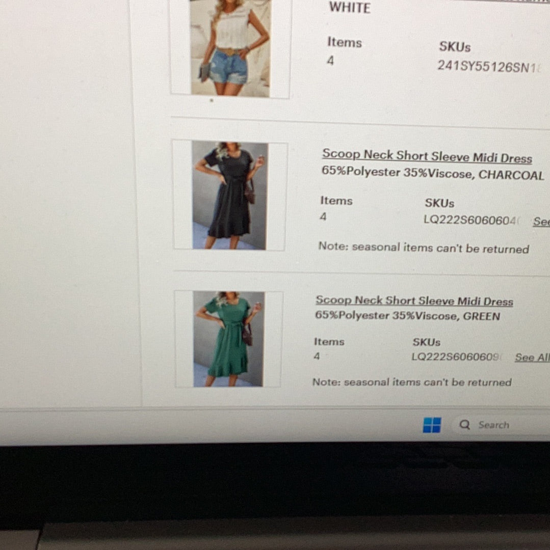 Scoop Neck Midi Dress