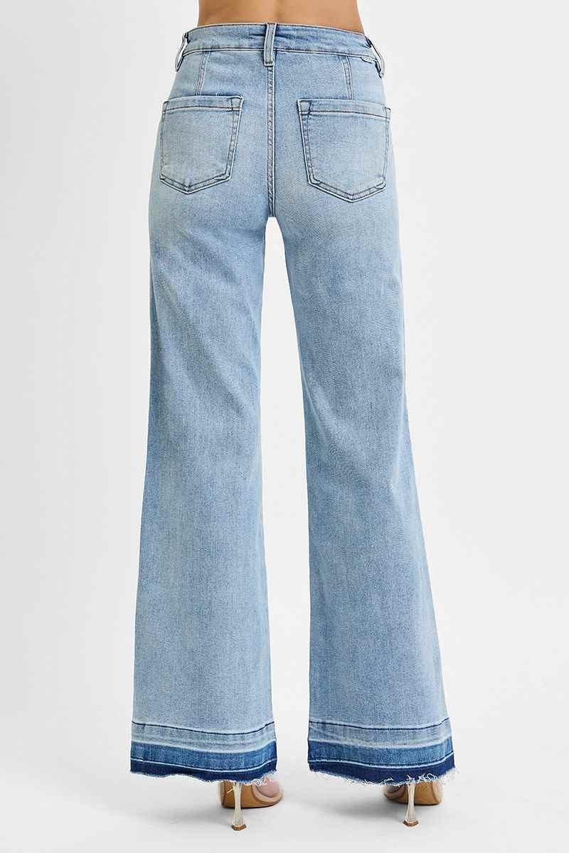 High Rise-Wide Leg Jeans