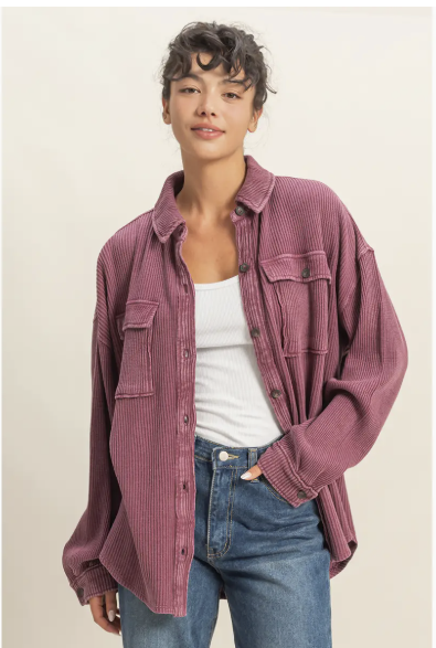 Mineral Wash Waffle Shirt