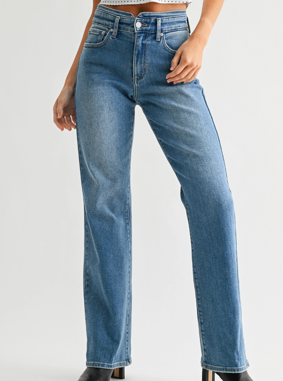 Waistband Detail Wide Leg