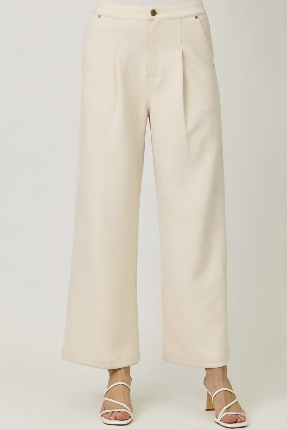 Suede Wide Leg Trouser