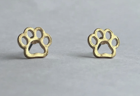 Paw Print Stud Earrings