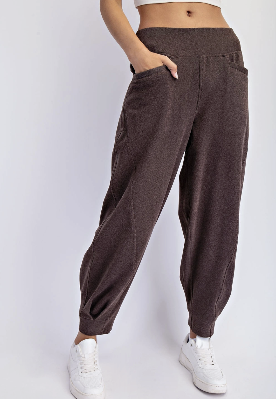 Rib Brushed Cocoon Pants
