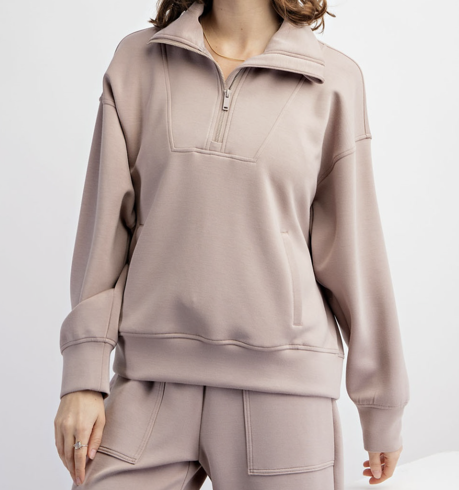 Mock Neck Quarter Zip