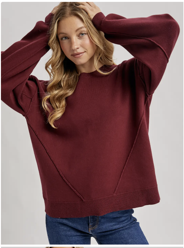 Oversized Crew Neck Pullover