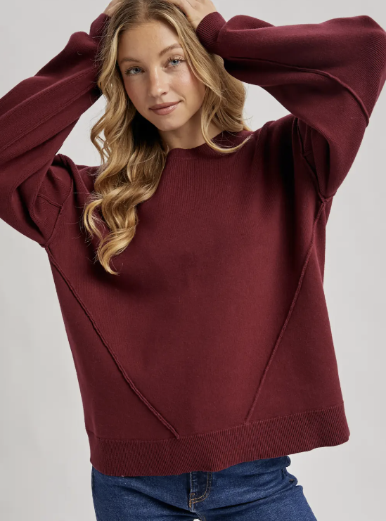 Oversized Crew Neck Pullover Sweater