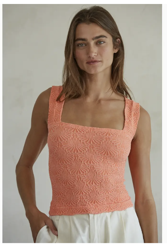 Stretchy Floral Tank Top