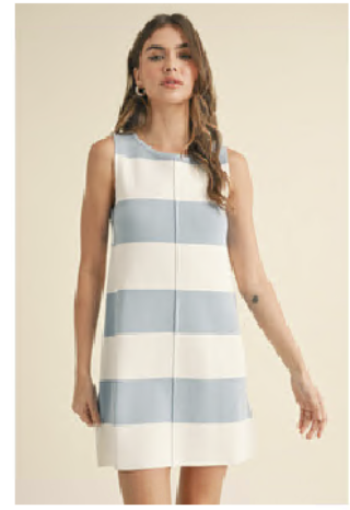 Sweater Stripe Mini Dress