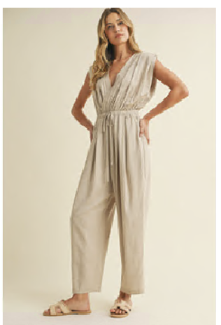 Woven Linen Jumpsuit