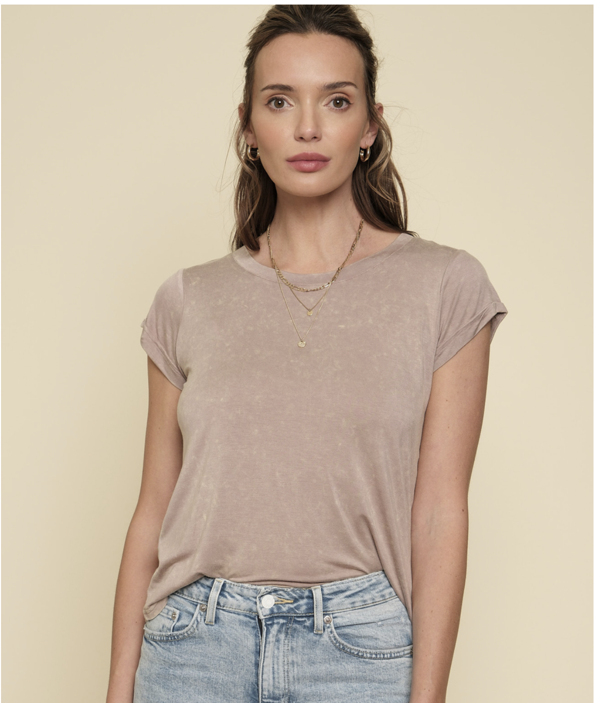 Washed Crew Neck Tee