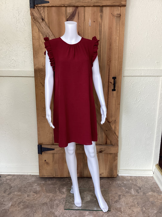 Red Pleated Dress