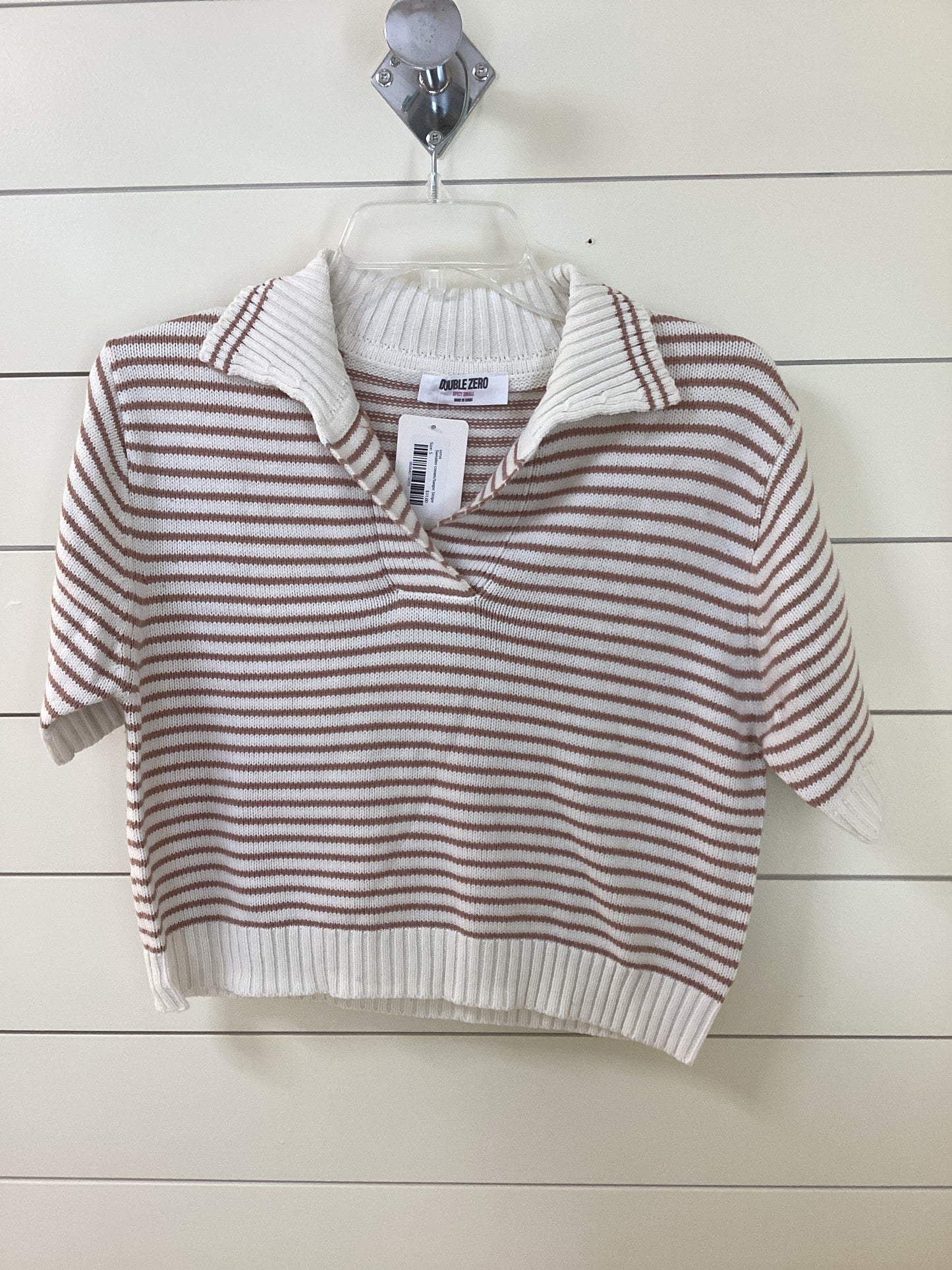 Cream and Taupe Striped Sweater