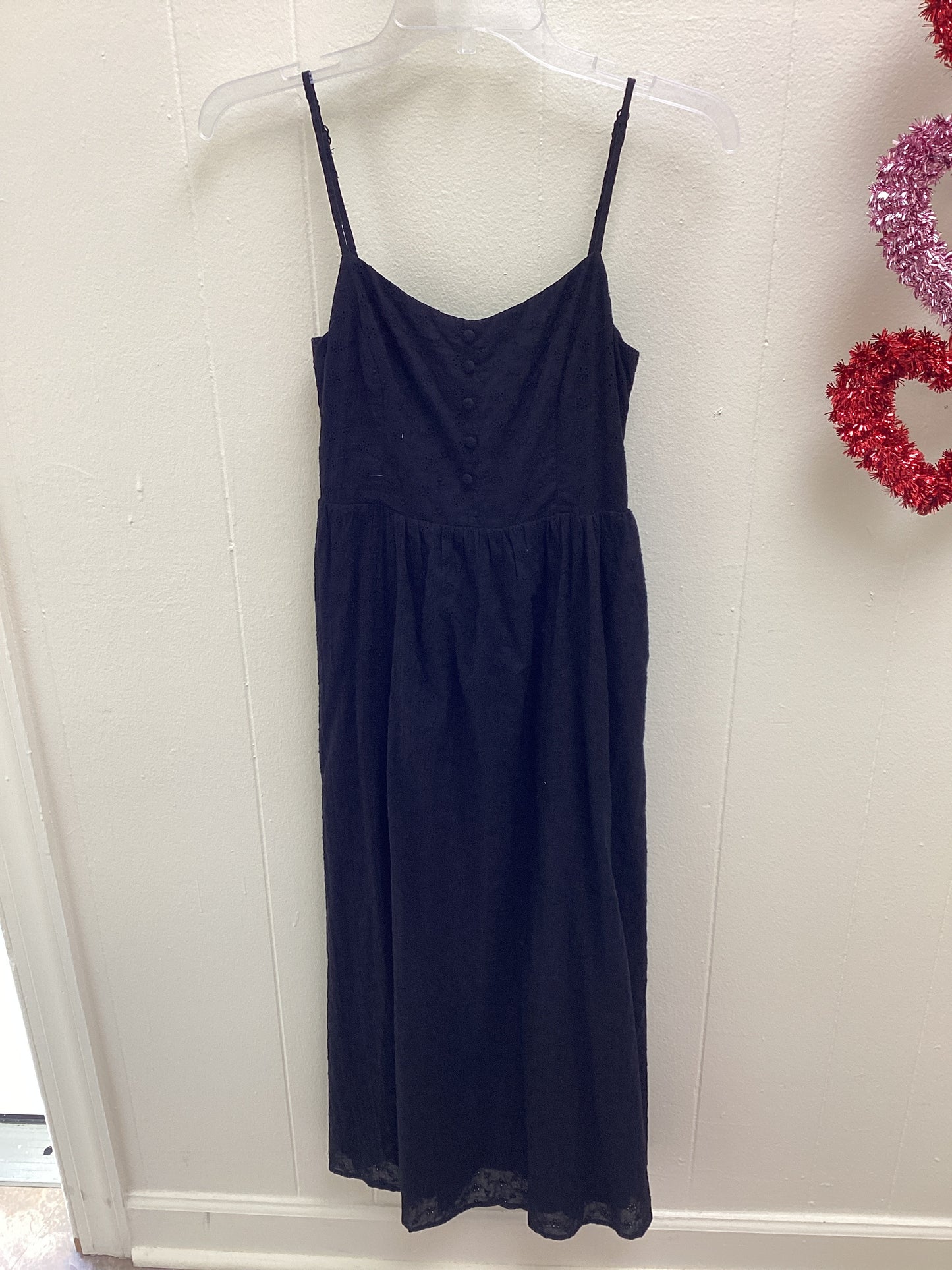 Eyelet Midi Dress with Buttons