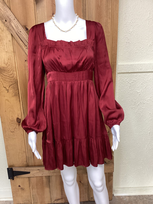 Burgundy Short Dress