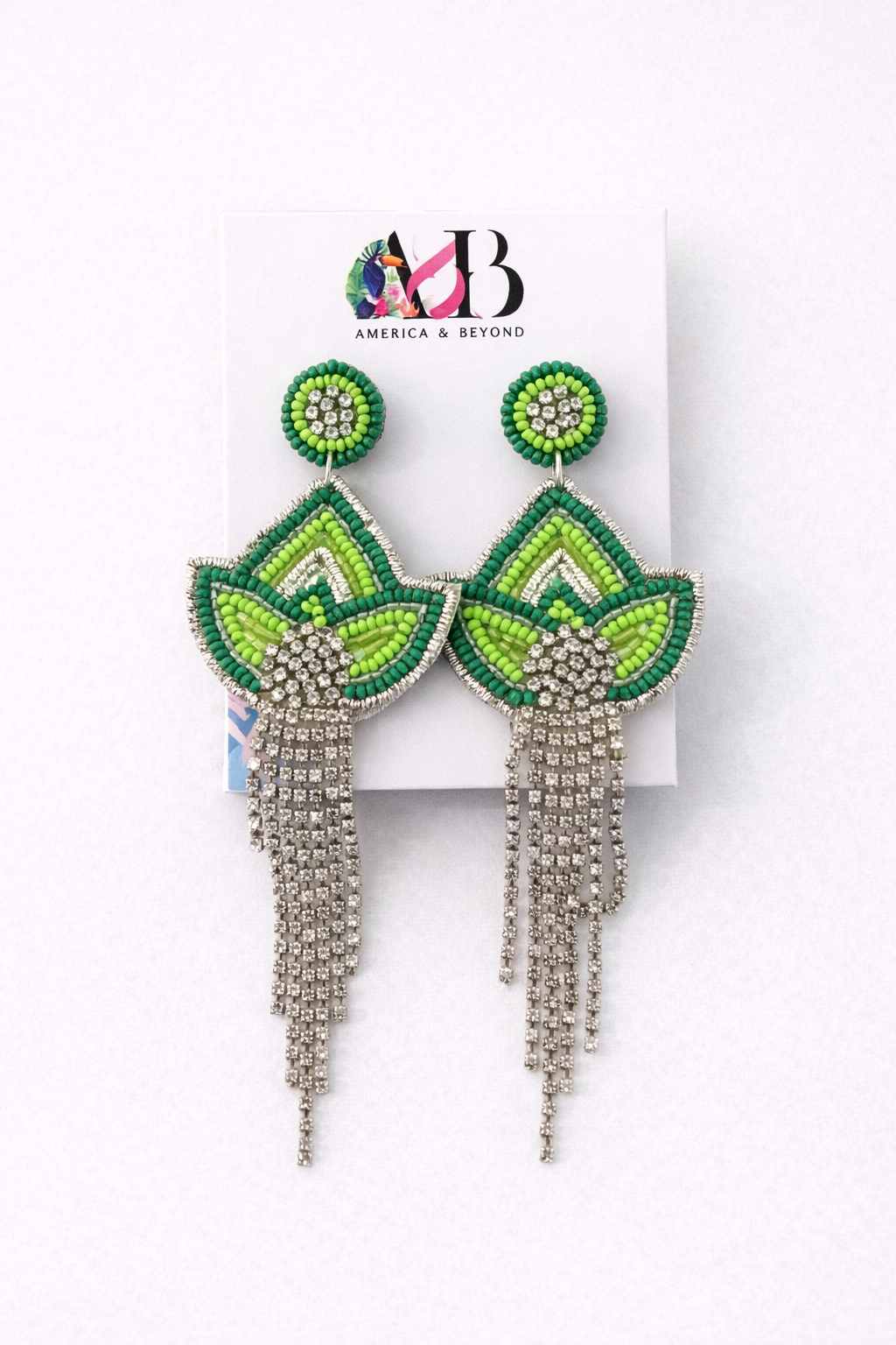 A&B Large Beaded Earrings