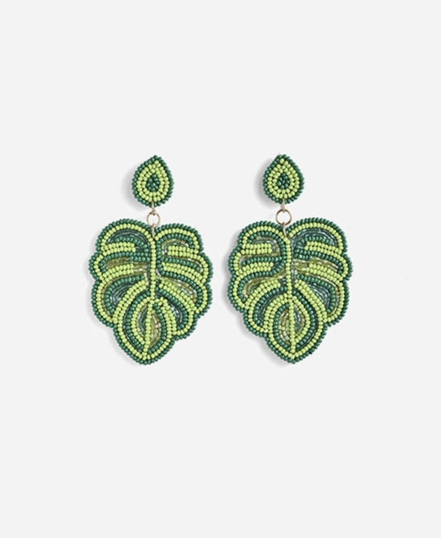 A&B Medium Beaded Earrings
