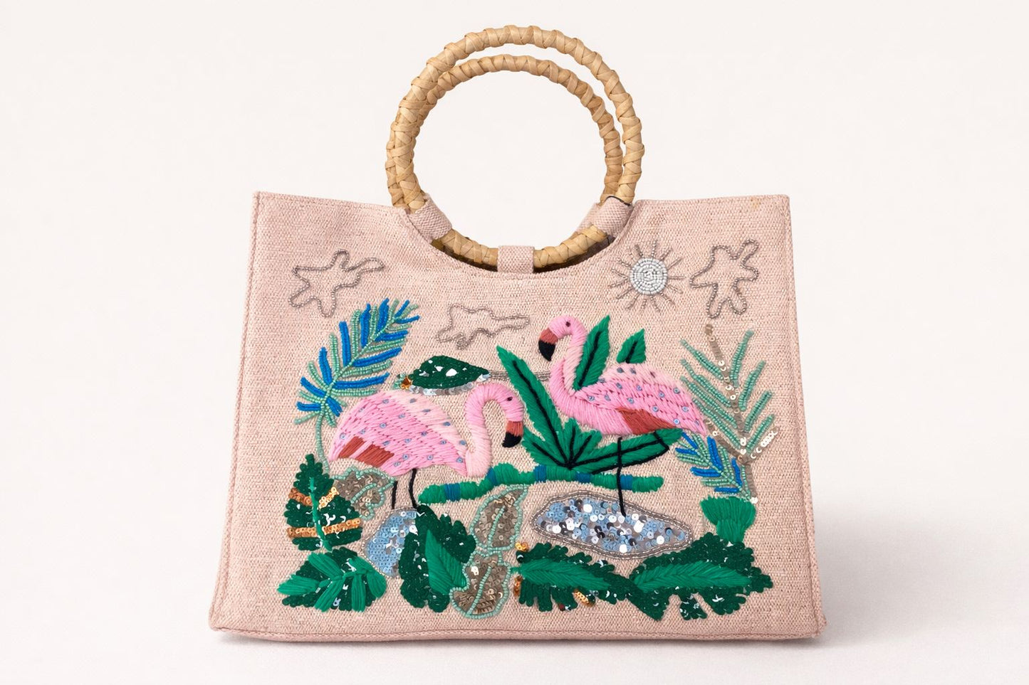 A&B Tropical Pink Flamingo Tote Bag