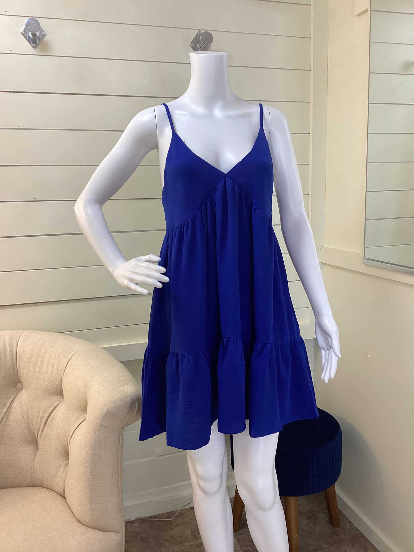 Tiered Adjust Strap Bra Seam Dress