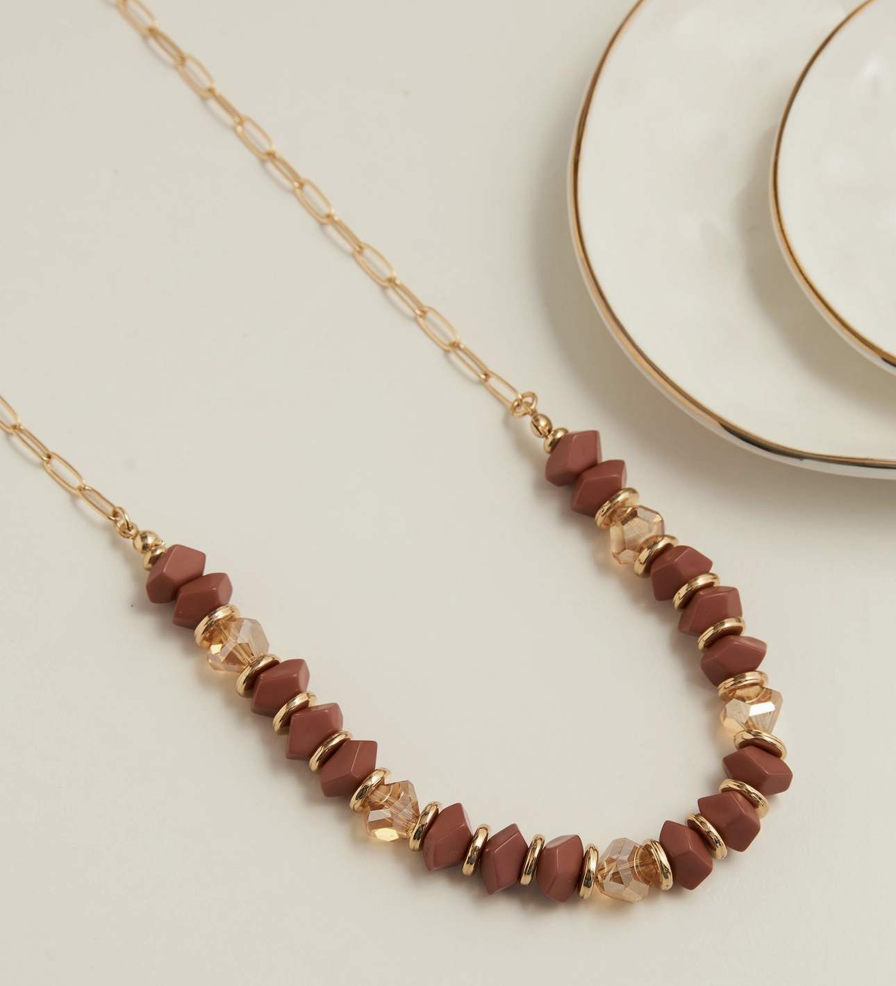Bead Selene Paperclip Chain Necklace