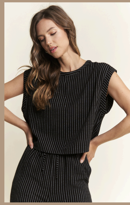 Striped Sleeveless Tank Top-In the Begining