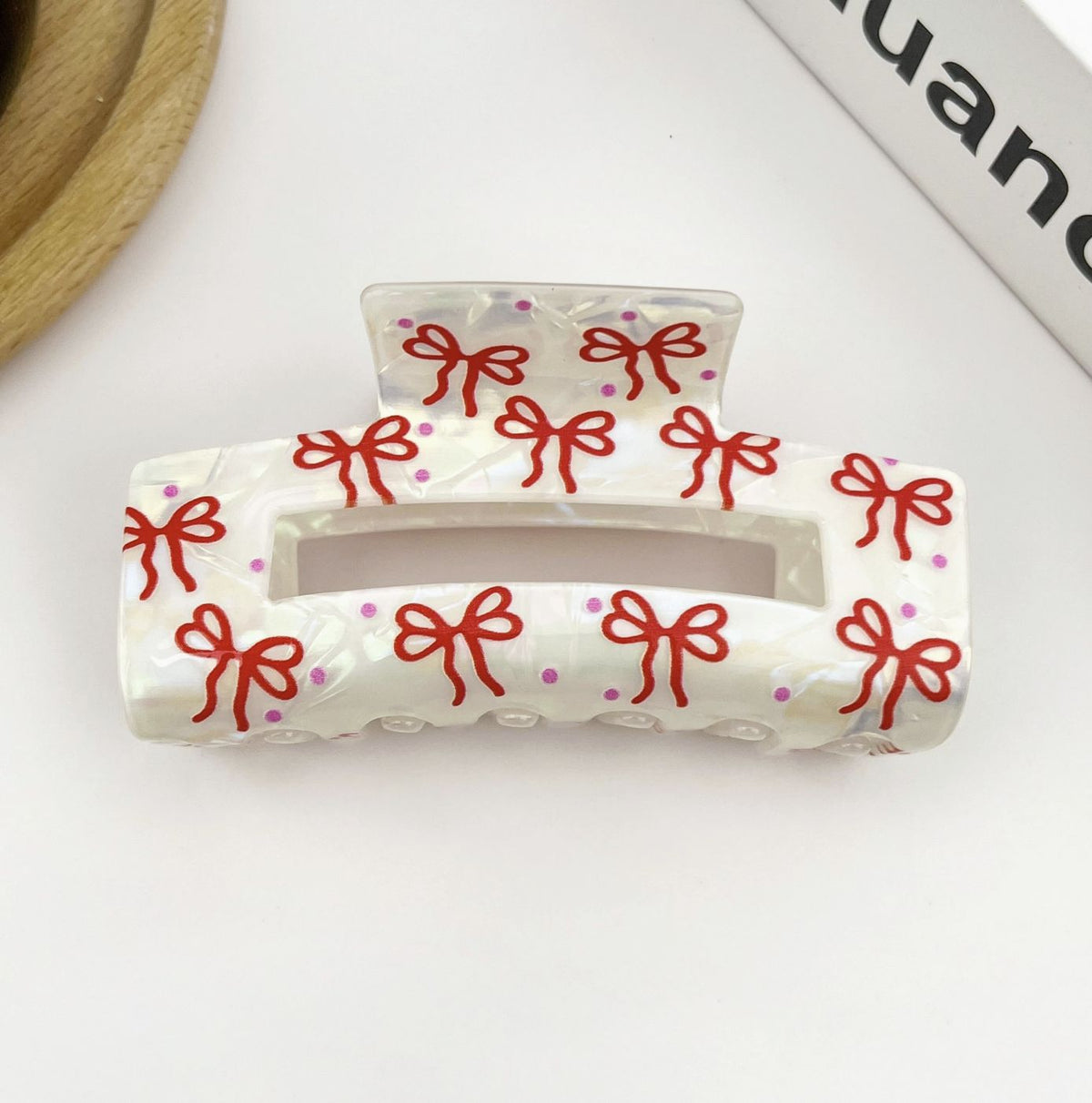 Bow & Dot Claw Clip