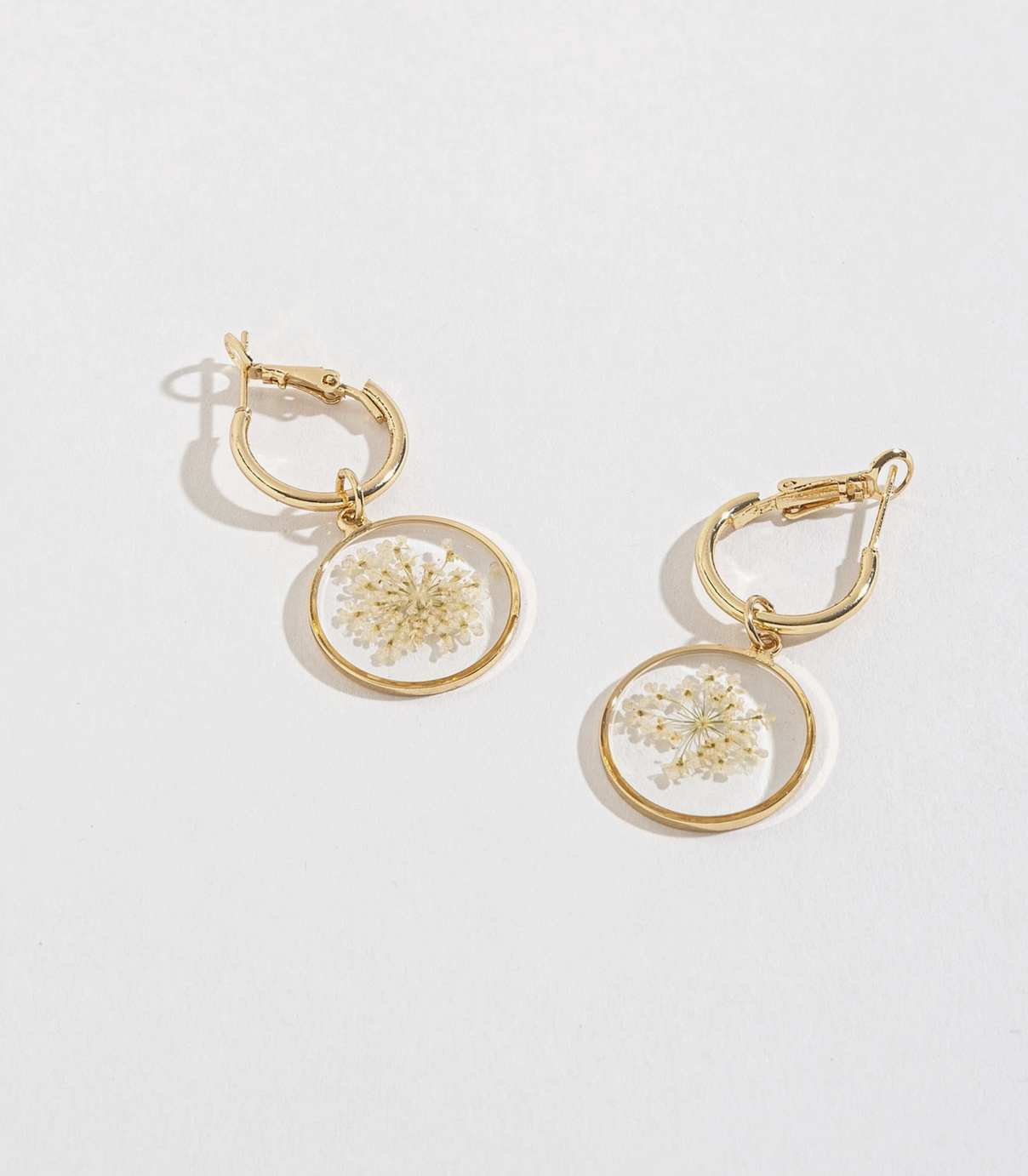 Briar Floral Hoop Drop Earrings