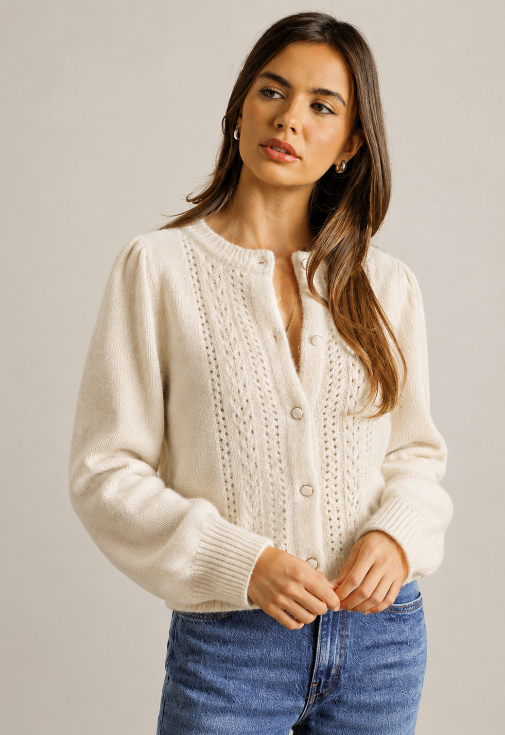 Button Down Cozy Knit Cardigan
