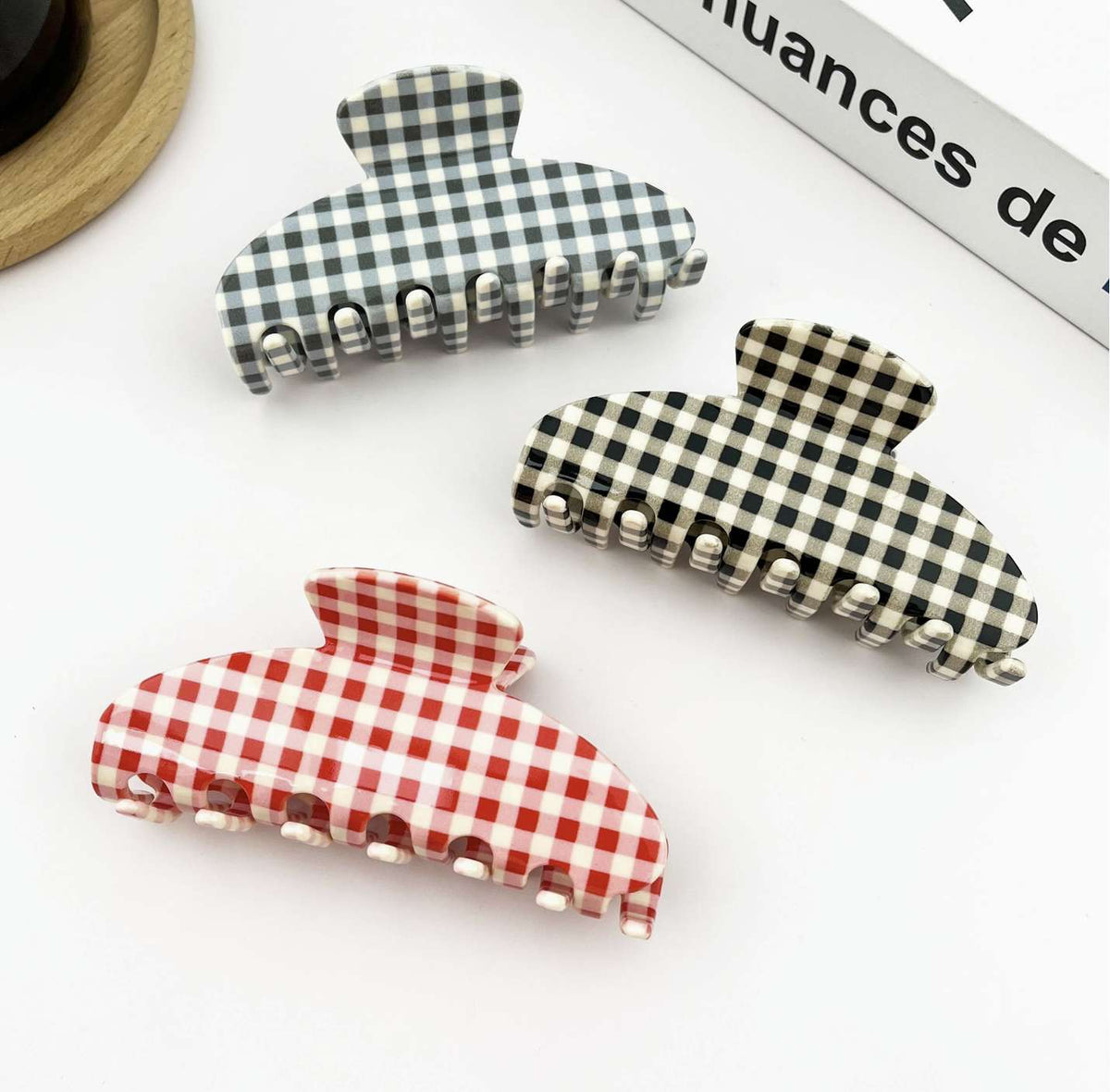 Checkerboard Claw Clip