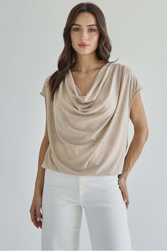 Cowl Neck Knit Top