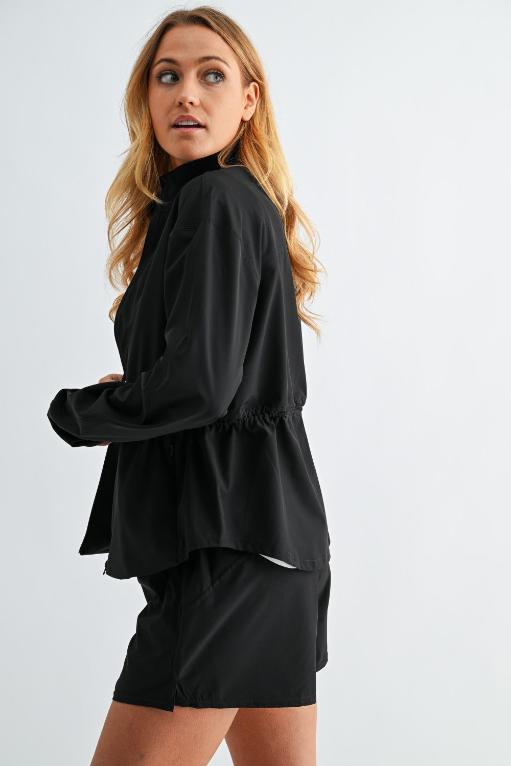 Curve Cinch Peplum Jacket