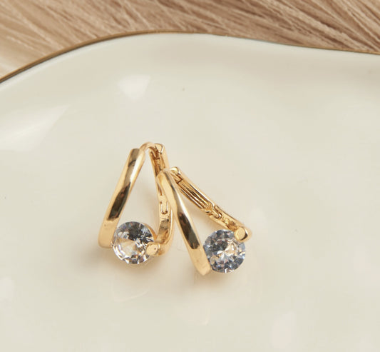 Dazzler Twist Cubic Zirconia Hoop Earrings
