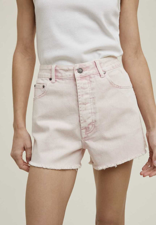 Denim Distressed Detail Shorts