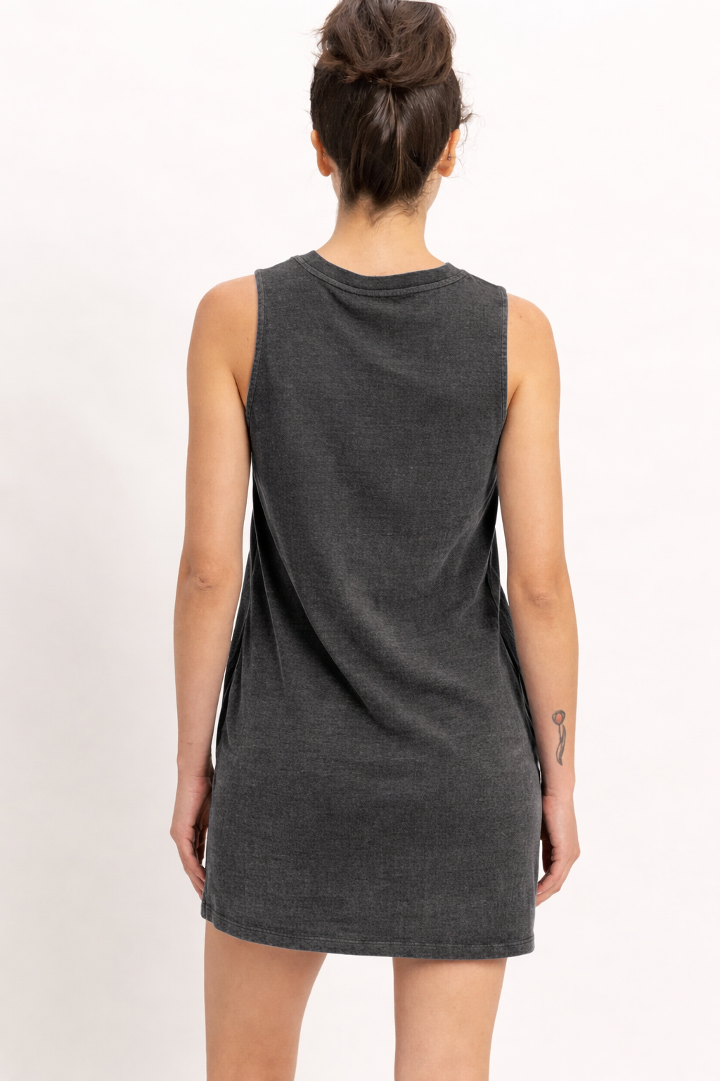 Dyed Sleeveless Detail Mini Dress