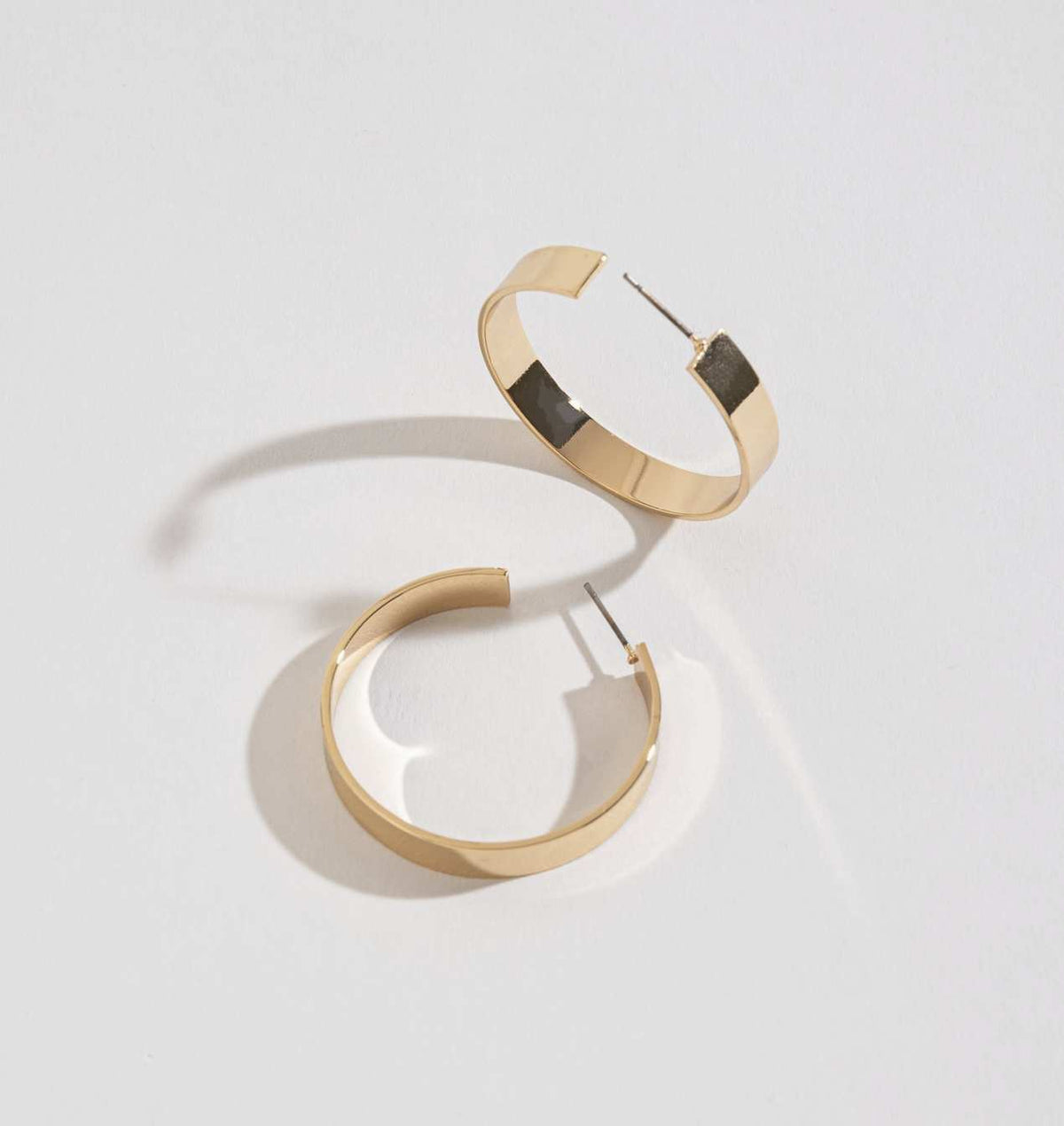 Flat Classic Hoop Earrings