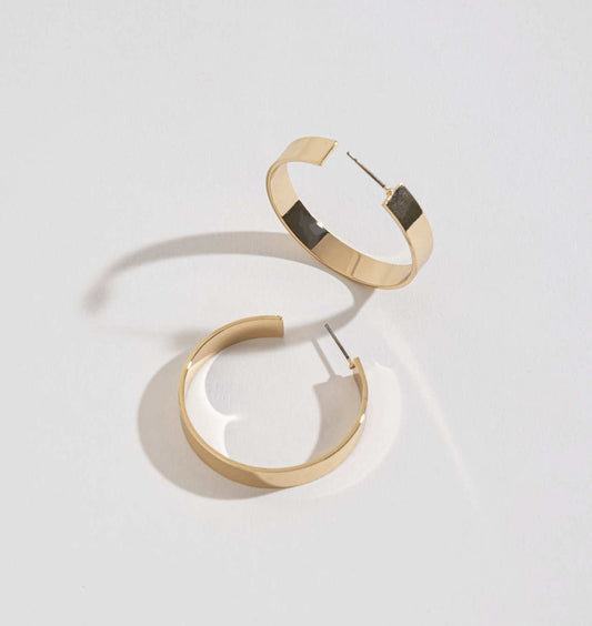Flat Classic Hoop Earrings