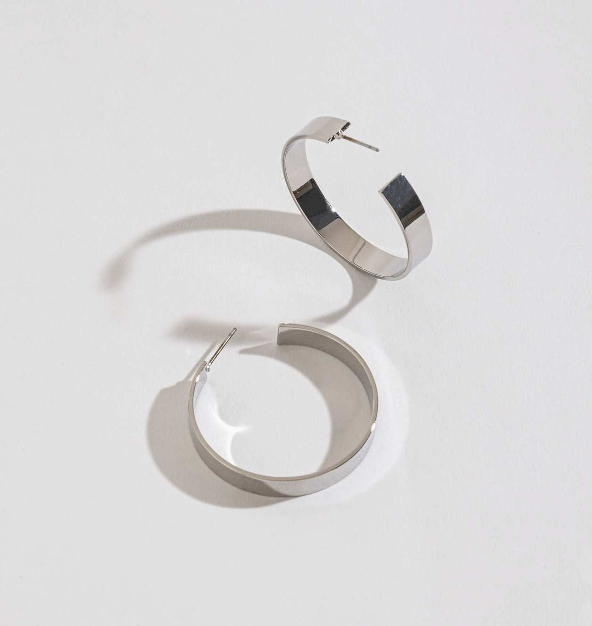 Flat Classic Hoop Earrings