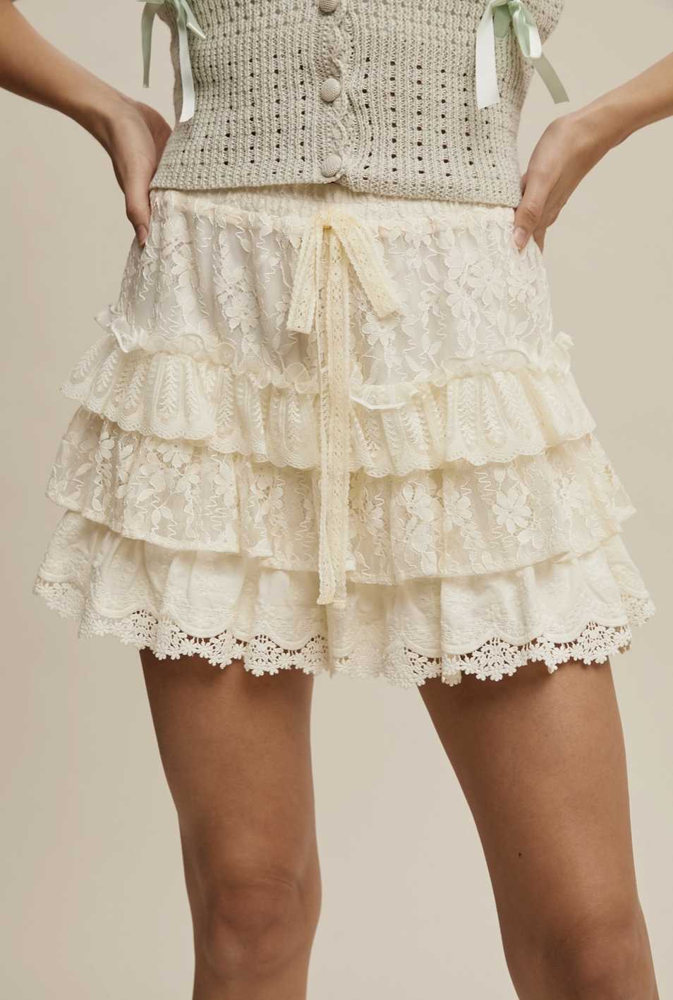 Flirty Lace Tiered Shorts