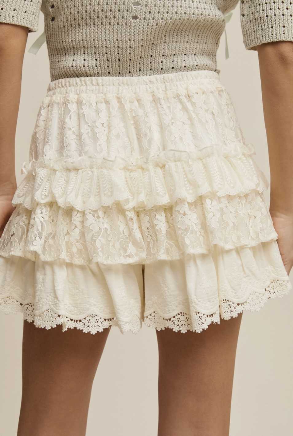 Flirty Lace Tiered Shorts