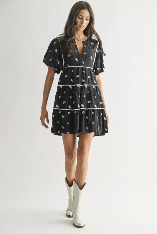 Floral Embroidered Dress