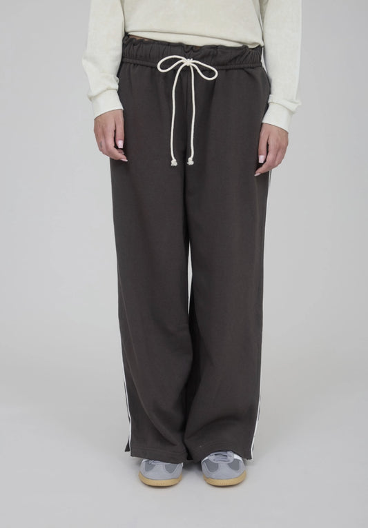 Foldover Drawstring Wide Leg Sweatpants