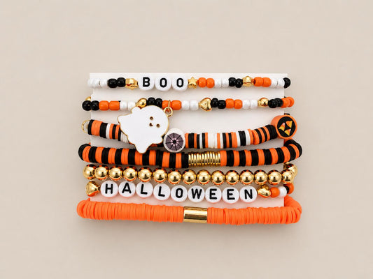Ghost Beaded Bracelet Stack